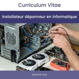 Modèle CV | Installateur dépanneur en informatique