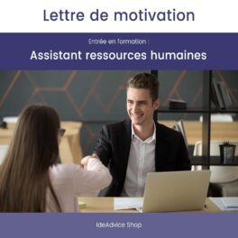 Lettre de motivation | Entrée en formation Assistant ressources humaines