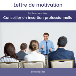 Lettre de motivation | Entrée en formation Conseiller en insertion professionnelle