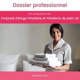 Dossier Professionnel Employé d’étage hôtellerie et hôtellerie de plein air